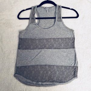 Splendid tank with lace panels